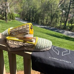 Cobra Society Yellow and Green Espadrilles